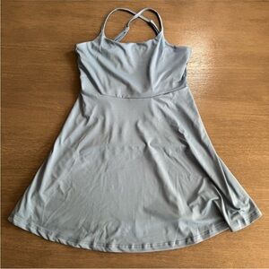 Athletic Skort Mini Dress Tank Top Dusty Blue S